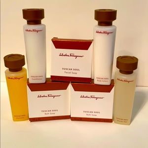 Salvatore Ferragamo 7 piece travel set